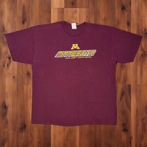 Vintage Minnesota Golden Gophers T-Shirt Mens 2XL Maroon NCAA College Y2K‎ Tee